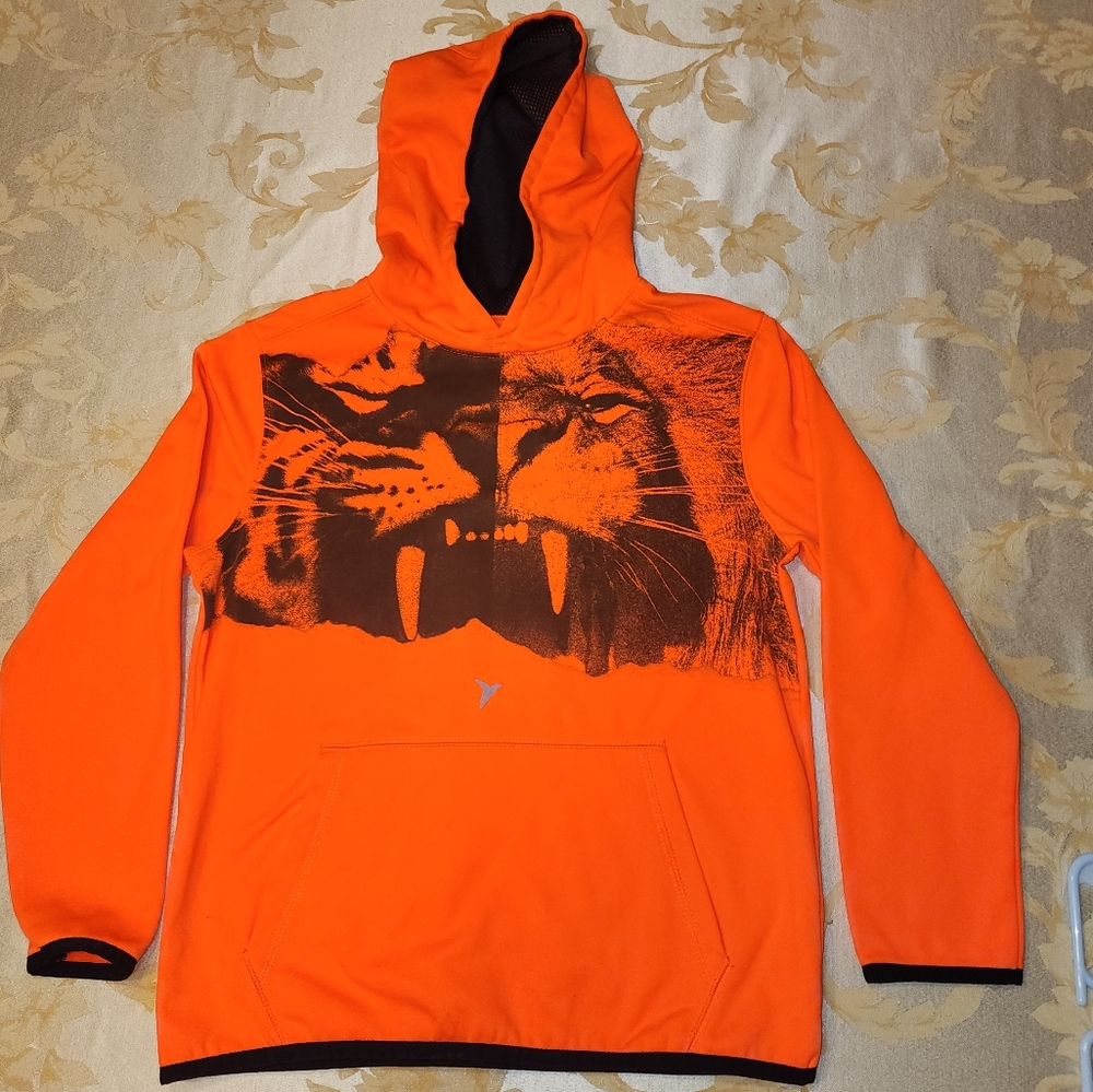 Neon Orange Tiger Dry Fit Hoody